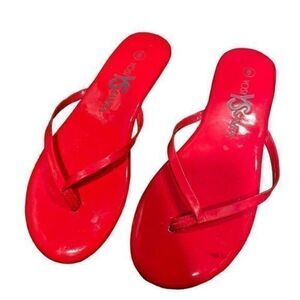 YOSI SAMRA 6 flip flops red sandals